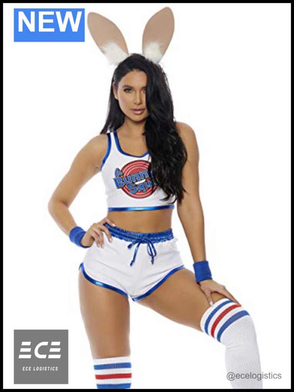 Sexy Iconic Superstar Costume Set Fuzzy Ears High Socks Cosplay Party